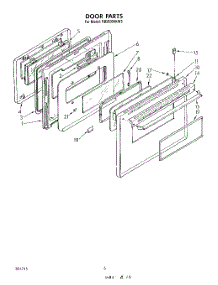 04 - Door parts for Whirlpool Oven RB2600XKW3 from AppliancePartsPros.com