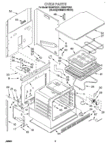 02 - Oven parts for Whirlpool Oven RB260PXBQ1 from AppliancePartsPros.com