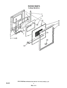 04 - Door parts for Whirlpool Oven RB120PXV2 from AppliancePartsPros.com