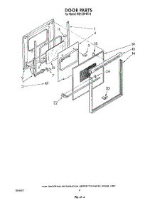 04 - Door parts for Whirlpool Oven RB120PXV0 from AppliancePartsPros.com