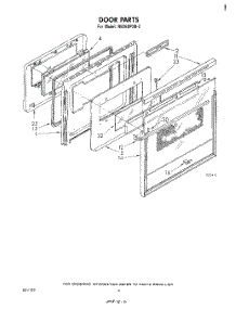 04 - Door parts for Whirlpool Oven RB260PXK2 from AppliancePartsPros.com