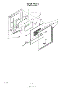 04 - Door parts for Whirlpool Oven RB100PXK2 from AppliancePartsPros.com