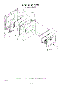04 - Oven Door parts for Whirlpool Oven RB1000XKW2 from AppliancePartsPros.com