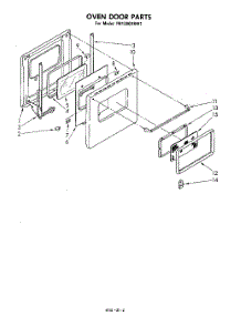 04 - Oven Door parts for Whirlpool Oven RB1200XKW1 from AppliancePartsPros.com
