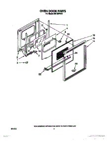 04 - Oven Door parts for Whirlpool Oven RB120PXV3 from AppliancePartsPros.com