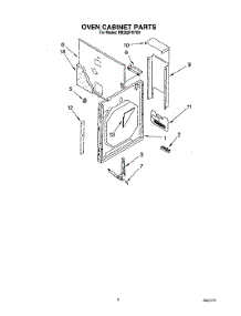 03 - Oven Cabinet parts for Whirlpool Oven RB262PXYQ0 from AppliancePartsPros.com