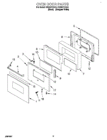 02 - Oven Door, Literature parts for Whirlpool Oven RB262PXAQ4 from AppliancePartsPros.com