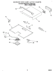 04 - Burner Box And Latch parts for Whirlpool Oven RB262PXAQ4 from AppliancePartsPros.com