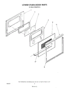04 - Lower Oven Door , Literature And Optional parts for Whirlpool Oven RB220PXV0 from AppliancePartsPros.com