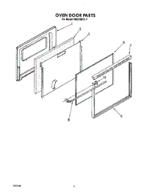 02 - Oven Door parts for Whirlpool Oven RM278BXV7 from AppliancePartsPros.com