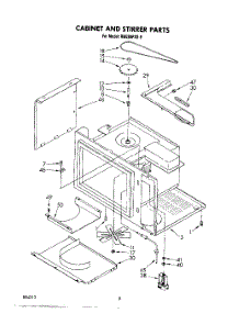 05 - Cabinet And Stirrer parts for Whirlpool Oven RM288PXS9 from AppliancePartsPros.com