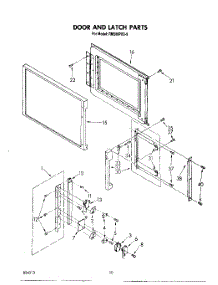 06 - Door And Latch parts for Whirlpool Oven RM288PXS9 from AppliancePartsPros.com