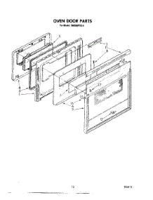 08 - Oven Door parts for Whirlpool Oven RM288PXS9 from AppliancePartsPros.com