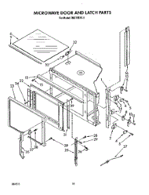07 - Microwave Door And Latch parts for Whirlpool Oven RM278BXV5 from AppliancePartsPros.com