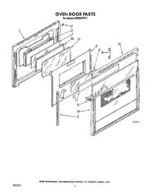 03 - Oven Door parts for Whirlpool Oven RM288PXV1 from AppliancePartsPros.com