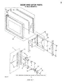 07 - Door And Latch parts for Whirlpool Oven RM288PXP0 from AppliancePartsPros.com