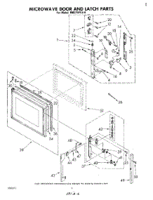 04 - Microwave Door And Latch parts for Whirlpool Oven RM275PXK0 from AppliancePartsPros.com