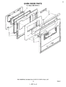 08 - Oven Door parts for Whirlpool Oven RM275PXK0 from AppliancePartsPros.com