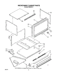 08 - Microwave Cabinet parts for Whirlpool Oven RM288PXV1 from AppliancePartsPros.com