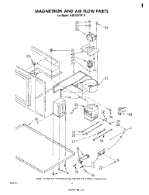 04 - Magnetron And Air Flow parts for Whirlpool Oven RM255PXP0 from AppliancePartsPros.com