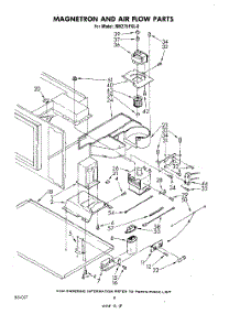 05 - Magnetron And Airflow parts for Whirlpool Oven RM275PXL0 from AppliancePartsPros.com