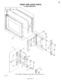 06 - Door And Latch parts for Whirlpool Oven RM255PXP0 from AppliancePartsPros.com