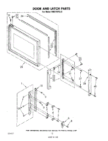 07 - Door And Latch parts for Whirlpool Oven RM275PXL0 from AppliancePartsPros.com