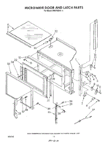 07 - Microwave Door And Latch parts for Whirlpool Oven RM278BXV4 from AppliancePartsPros.com