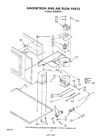 05 - Magnetron And Air Flow parts for Whirlpool Oven RM288PXP1 from AppliancePartsPros.com