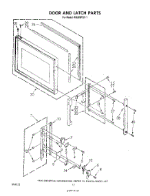 07 - Door And Latch parts for Whirlpool Oven RM288PXP1 from AppliancePartsPros.com