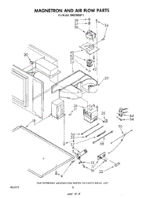 05 - Magnetron And Air Flow parts for Whirlpool Oven RM278BXP1 from AppliancePartsPros.com