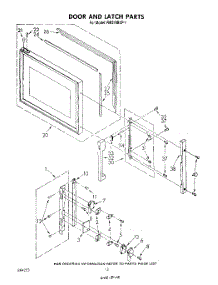 07 - Door And Latch parts for Whirlpool Oven RM278BXP1 from AppliancePartsPros.com