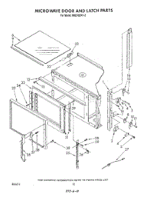 07 - Microwave Door And Latch parts for Whirlpool Oven RM278BXV2 from AppliancePartsPros.com