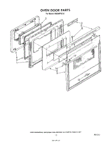 08 - Oven Door parts for Whirlpool Oven RM288PXS0 from AppliancePartsPros.com