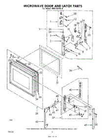 04 - Microwave Door And Latch parts for Whirlpool Oven RM278PXK0 from AppliancePartsPros.com