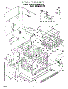 07 - Lower Oven parts for Whirlpool Oven RM280PXBQ2 from AppliancePartsPros.com