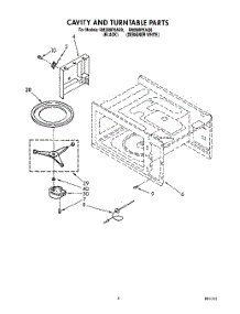 04 - Cavity And Turntable parts for Whirlpool Oven RM280PXAB0 from AppliancePartsPros.com