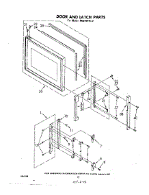 07 - Door And Latch parts for Whirlpool Oven RM278PXL2 from AppliancePartsPros.com