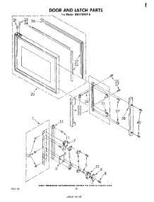07 - Door And Latch parts for Whirlpool Oven RM278BXP0 from AppliancePartsPros.com