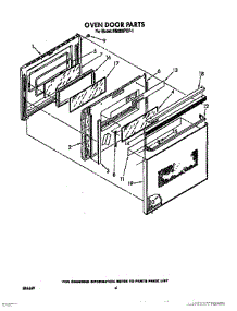 03 - Oven Door parts for Whirlpool Oven RM286PXV1 from AppliancePartsPros.com