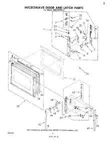 04 - Microwave Door And Latch parts for Whirlpool Oven RM235PXK0 from AppliancePartsPros.com