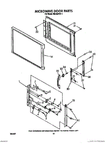 07 - Microwave Door parts for Whirlpool Oven RM286PXV1 from AppliancePartsPros.com