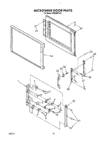 07 - Microwave Door parts for Whirlpool Oven RM286PXV3 from AppliancePartsPros.com
