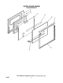 03 - Oven Door parts for Whirlpool Oven RM278BXV3 from AppliancePartsPros.com