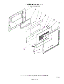 08 - Oven Door parts for Whirlpool Oven RM235PXK0 from AppliancePartsPros.com