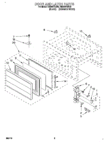05 - Door And Latch parts for Whirlpool Oven RM280PXBB3 from AppliancePartsPros.com