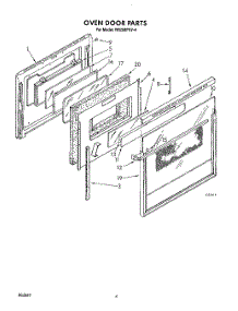 03 - Oven Door parts for Whirlpool Oven RM288PXV4 from AppliancePartsPros.com