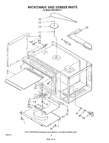 06 - Microwave And Stirrer parts for Whirlpool Oven RM278BXV0 from AppliancePartsPros.com