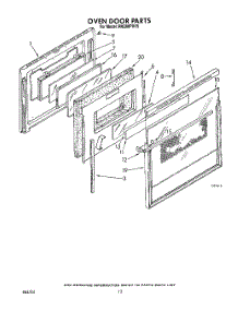 09 - Oven Door parts for Whirlpool Oven RM288PXV5 from AppliancePartsPros.com