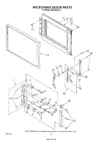 07 - Microwave Door parts for Whirlpool Oven RM278BXV0 from AppliancePartsPros.com